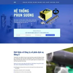 Theme WordPress landing page máy phun sương giá rẻ