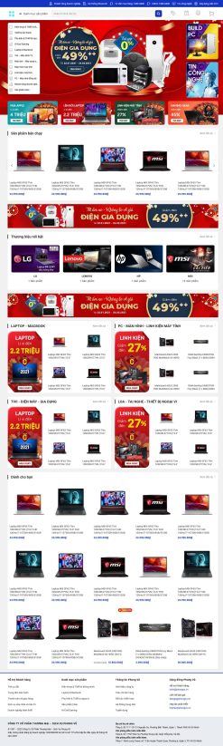 Theme wordpress máy tính 9 giống phongvu.vn giá rẻ