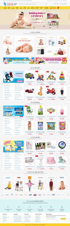 Theme wordpress shop mẹ và bé giá rẻ