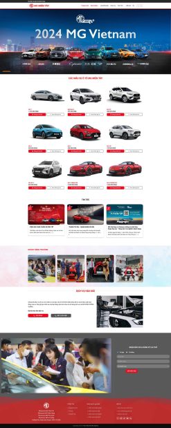 Theme wordpress showroom oto bán xe MG giá rẻ