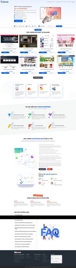 Theme wordpress shop bán theme miliweb giá rẻ