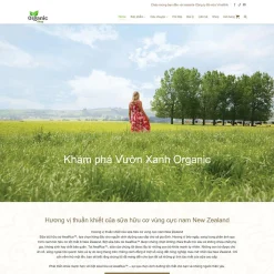 Theme WordPress trang trại bò sữa Organic giá rẻ