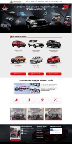 Theme wordpress bán xe mitsubishi 1 giá rẻ
