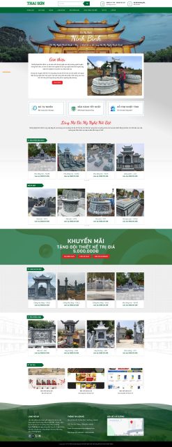 Theme wordpress lăng mộ đá 2 giá rẻ