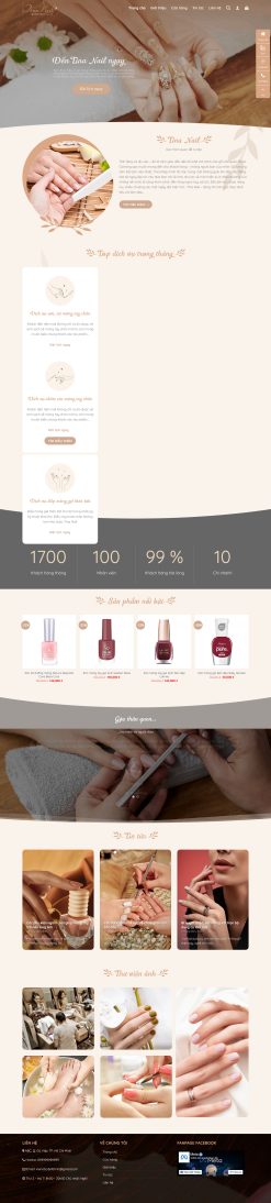 Theme wordpress dịch vụ nail và phụ kiện giá rẻ