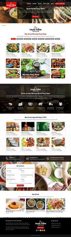 Theme wordpress nhà hàng đẹp giá rẻ