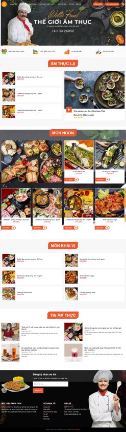 Theme wordpress nhà hàng 6 giá rẻ