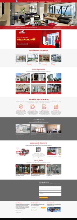 Theme wordpress công ty nhôm kính giá rẻ