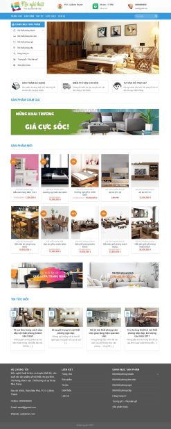 Theme wordpress nội thất mộc giá rẻ