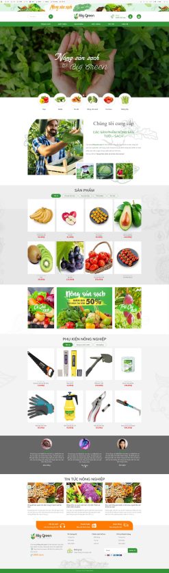 Theme WordPress nông sản 05 giá rẻ