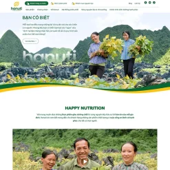 Theme WordPress nguyên liệu sạch – organic giống hanuti giá rẻ