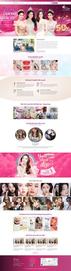 Theme wordpress spa phun xăm thẩm mỹ giá rẻ