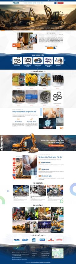 Theme wordpress bán phụ tùng xe cơ giới giá rẻ