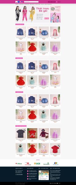 Theme wordpress quần áo trẻ em giá rẻ