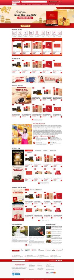 Theme wordpress bán sâm hàn quốc giá rẻ