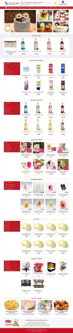 Theme wordpress nguyên liệu pha chế giá rẻ