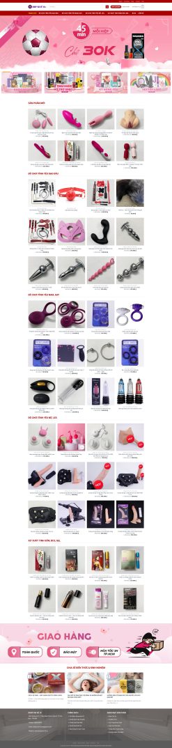 Theme wordpress shop sinh lý đồ chơi tình dục 18 giá rẻ