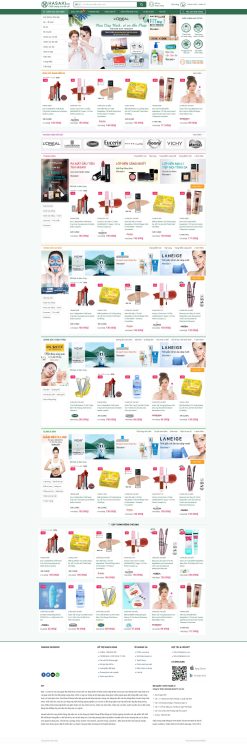 Theme wordpress bán mỹ phẩm đẹp giống Hasaki giá rẻ
