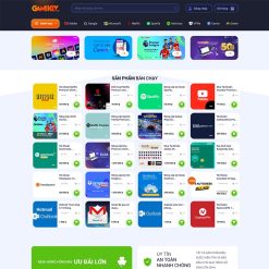 Theme WordPress bán tài khoản, phần mềm, key bản quyền 02 giá rẻ