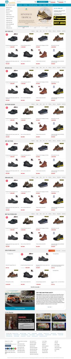 Theme wordpress shop giày bảo hộ lao động giá rẻ