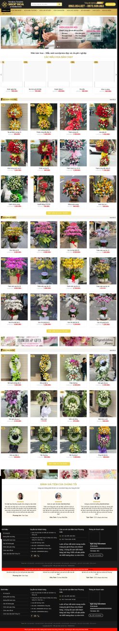Theme wordpress shop hoa tươi 1 giá rẻ