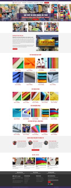 Theme wordpress shop bán vải giá rẻ