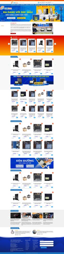 Theme wordpress bán đèn solar năng lượng mặt trời giá rẻ