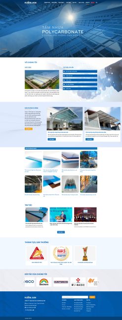 Theme wordpress công ty bán tấm lợp poly giá rẻ