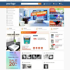 Theme WordPress Elementor bán thiết bị vệ sinh giá rẻ