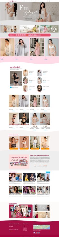 Theme wordpress bán đồ thời trang váy ngủ đồ lót giá rẻ