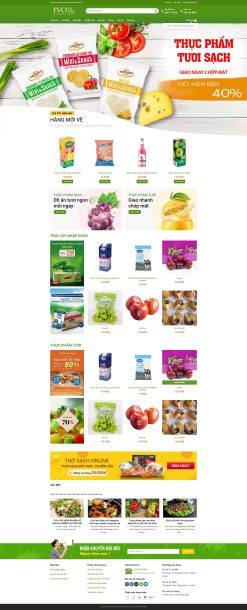 Theme wordpress thực phẩm trái cây sạch giá rẻ