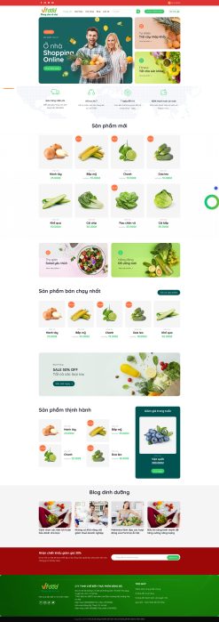 Theme wordpress bán thực phẩm nông sản trái cây 26 giá rẻ