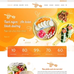Theme WordPress thực phẩm sạch 29 giá rẻ