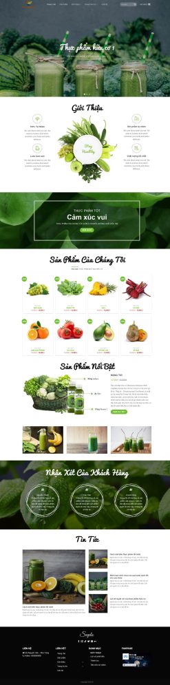 Theme wordpress thực phẩm hữu cơ giá rẻ