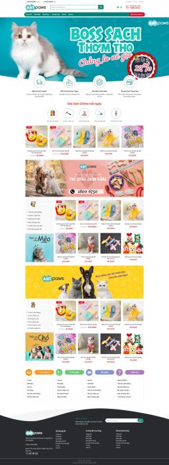 Theme wordpress bán đồ thú cưng 1 giá rẻ