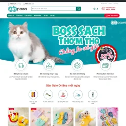 Theme WordPress bán đồ chơi, thực phẩm thú cưng 02 giá rẻ