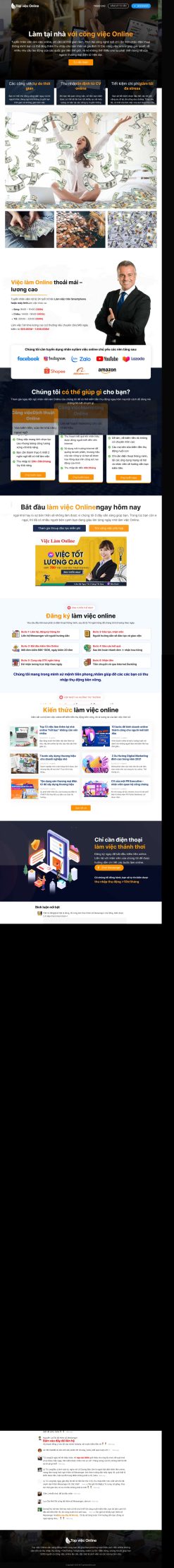 Theme wordpress lading pape top việc giá rẻ