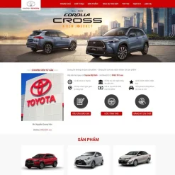Theme WordPress bán ô tô Toyota giá rẻ
