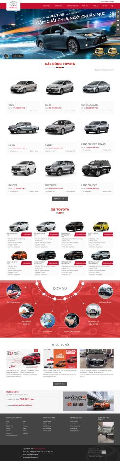 Theme wordpress bán xe toyota 3 giá rẻ
