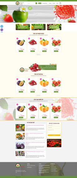 Theme wordpress bán trái cây 1 giá rẻ