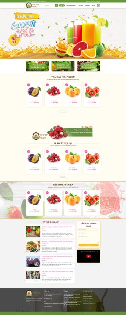 Theme wordpress shop bán trái cây 2 giá rẻ