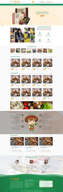 Theme wordpress trại nấm giá rẻ
