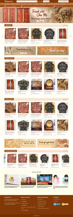 Theme wordpress bán tranh gổ giá rẻ