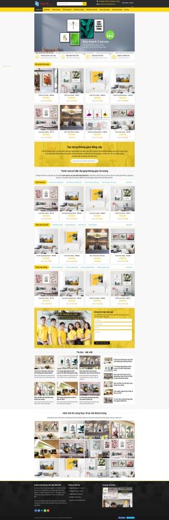 Theme wordpress bán tranh tường giá rẻ