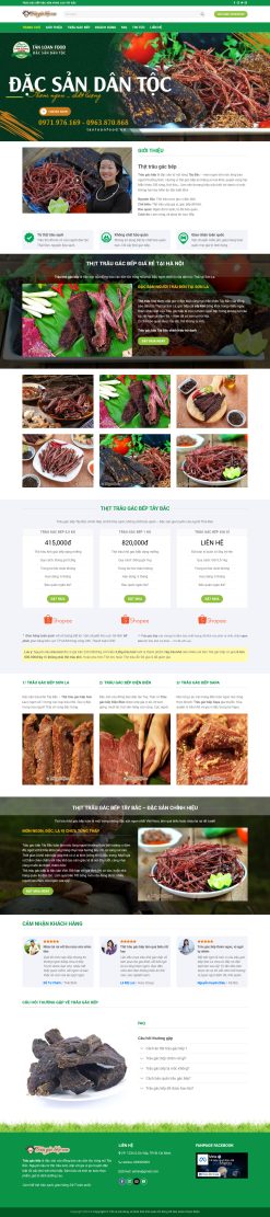 Theme WordPress bán thịt trâu gác bếp giá rẻ