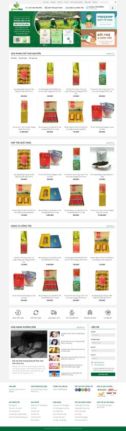 Theme wordpress bán trà xanh 1 giá rẻ