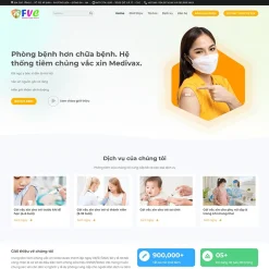 Theme WordPress trung tâm tiêm chủng vắc xin giá rẻ