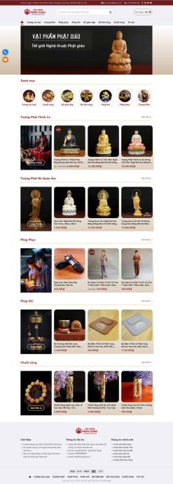 Theme wordpress vật phẩm phật giáo giá rẻ