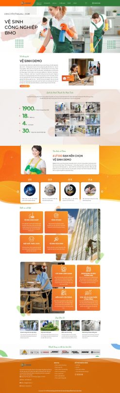 Theme wordpress dịch vụ vệ sinh công nghiệp 1 giá rẻ
