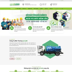 Theme WordPress dịch vụ hút bể phốt, vệ sinh giá rẻ